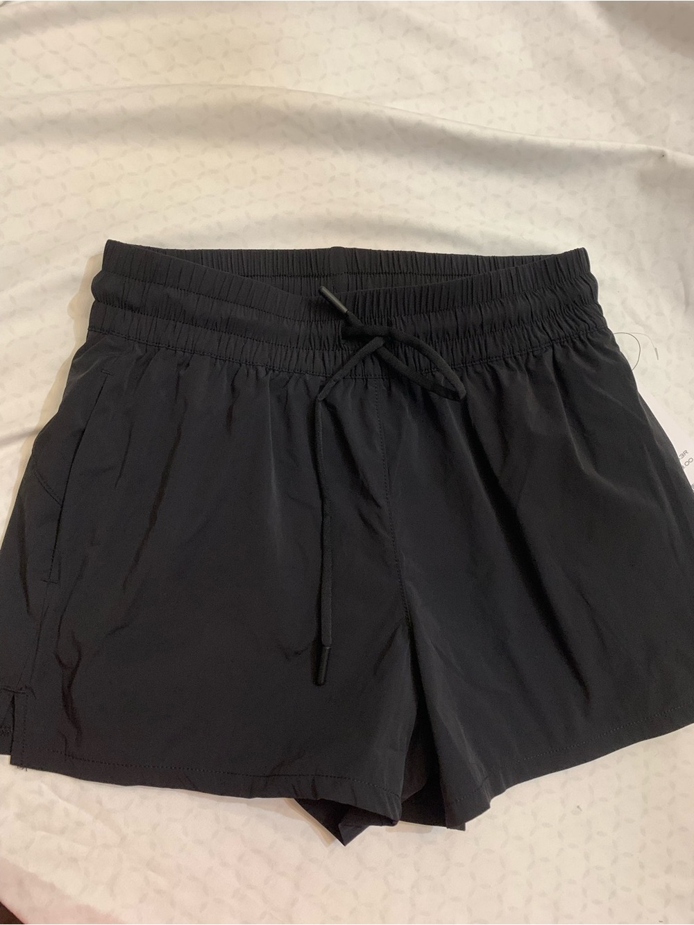 RBX Black Elastic Drawstring Athletic Shorts